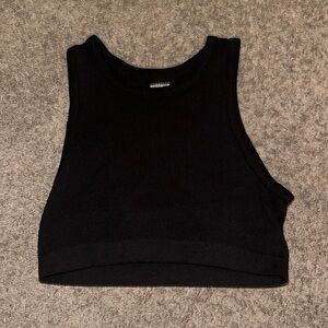 S/M, Black Crop Top